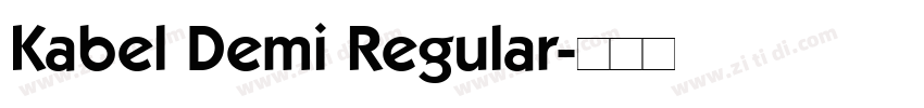 Kabel Demi Regular字体转换